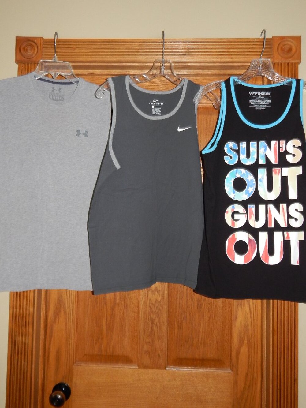 LOT 3 Mens Size Medium Fifth Sun Suns Out Guns Out NIKE UA Tank Top Muscle Shirt